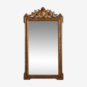 Mirror in wood and stucco gilded Louis XVI period XIXth