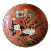 Assiette cloisonnée en laiton émaillé - India