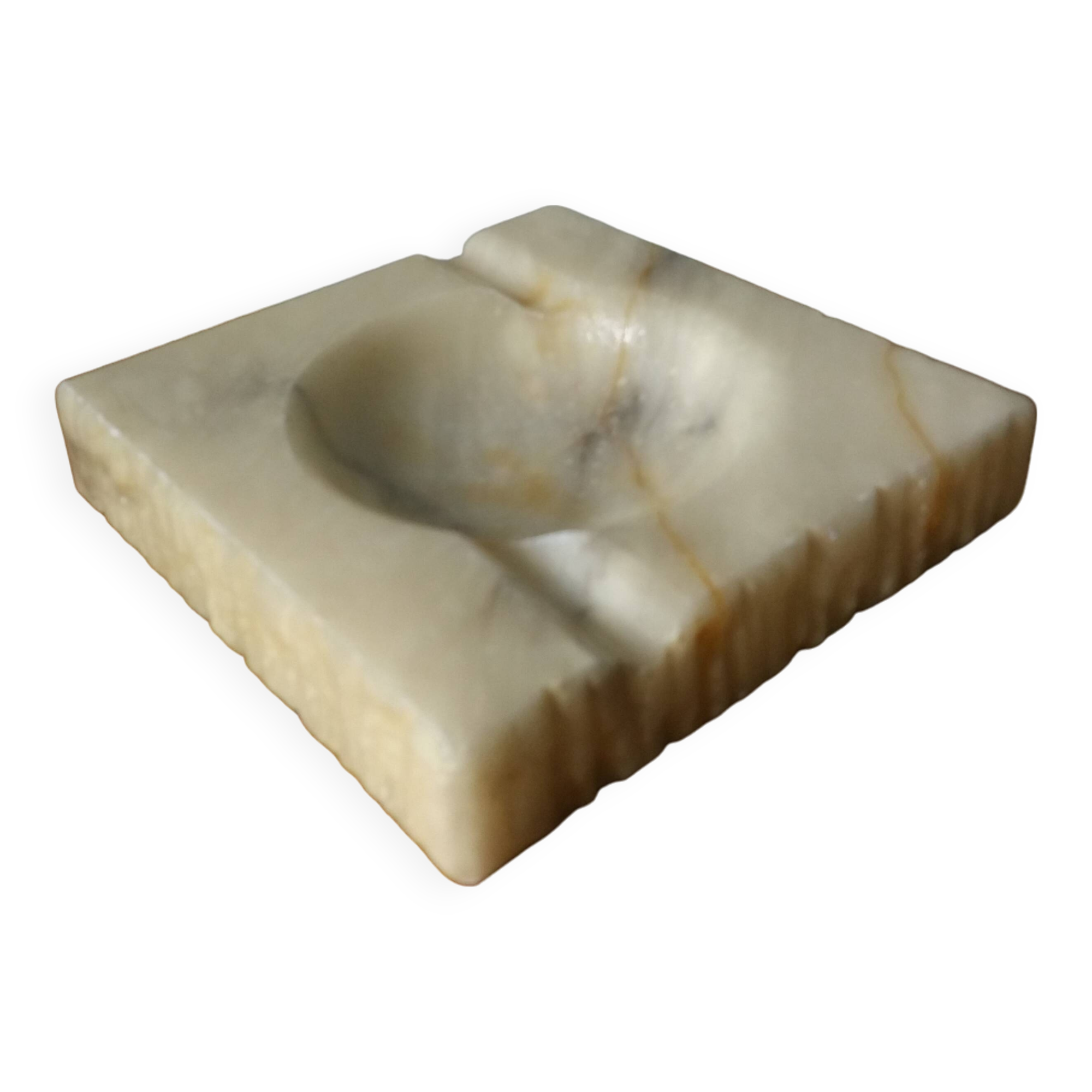 Marble or alabaster ashtray