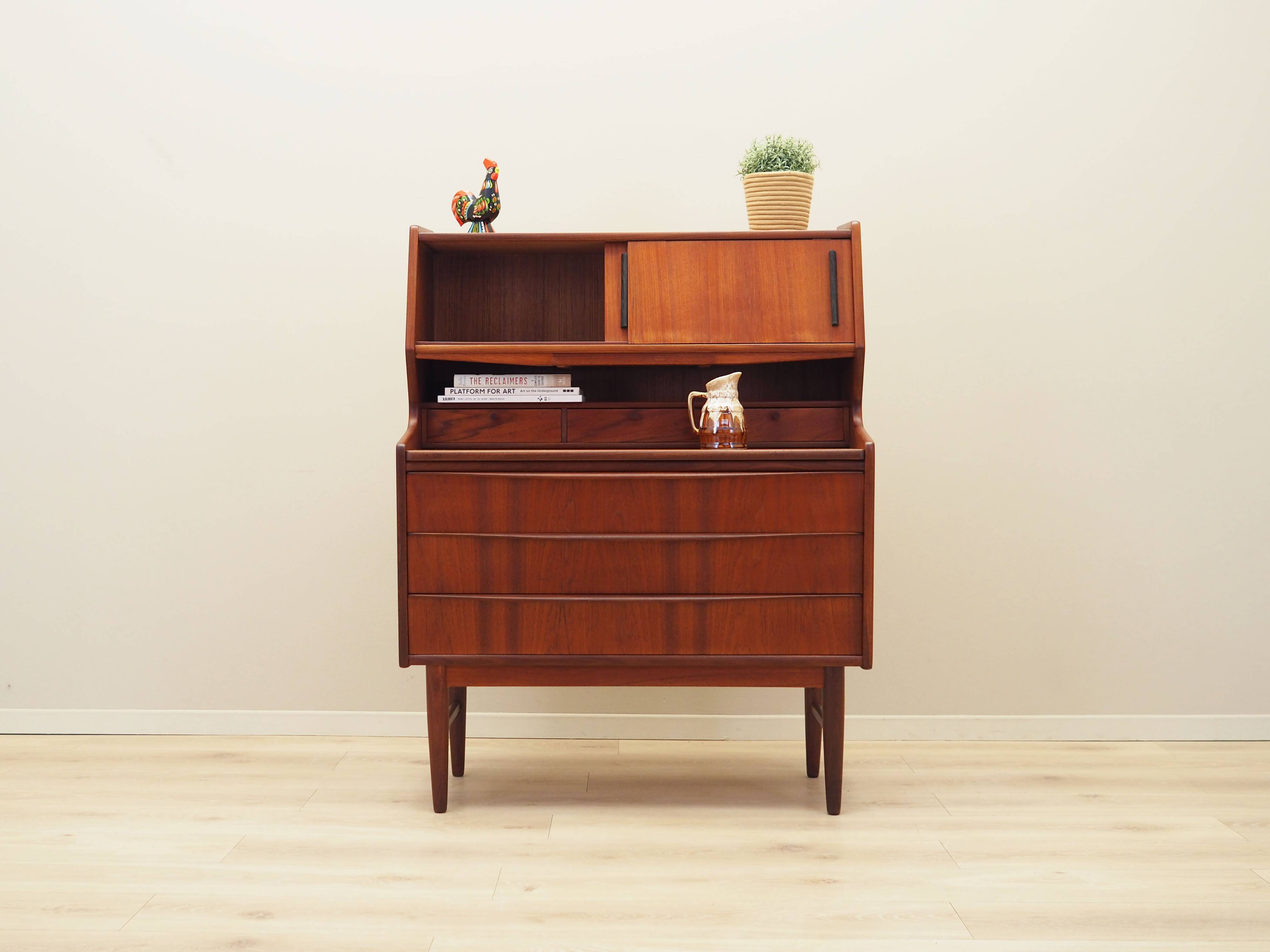 Teak secretary, Danish design, 1970s, production: Denmark