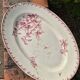 🍽️ Large antique oval dish – Opaque porcelain from Gien – Fuchsi decoration