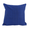 Blue hand-woven cushion cover