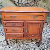 Louis XV solid cherry wood chest of drawers