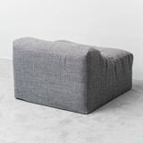 Paire de fauteuils en tissu gris vintage des années 1970