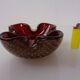 Red & Gold Murano Glass Ashtray by Barovier & Toso, Italy, 1960s