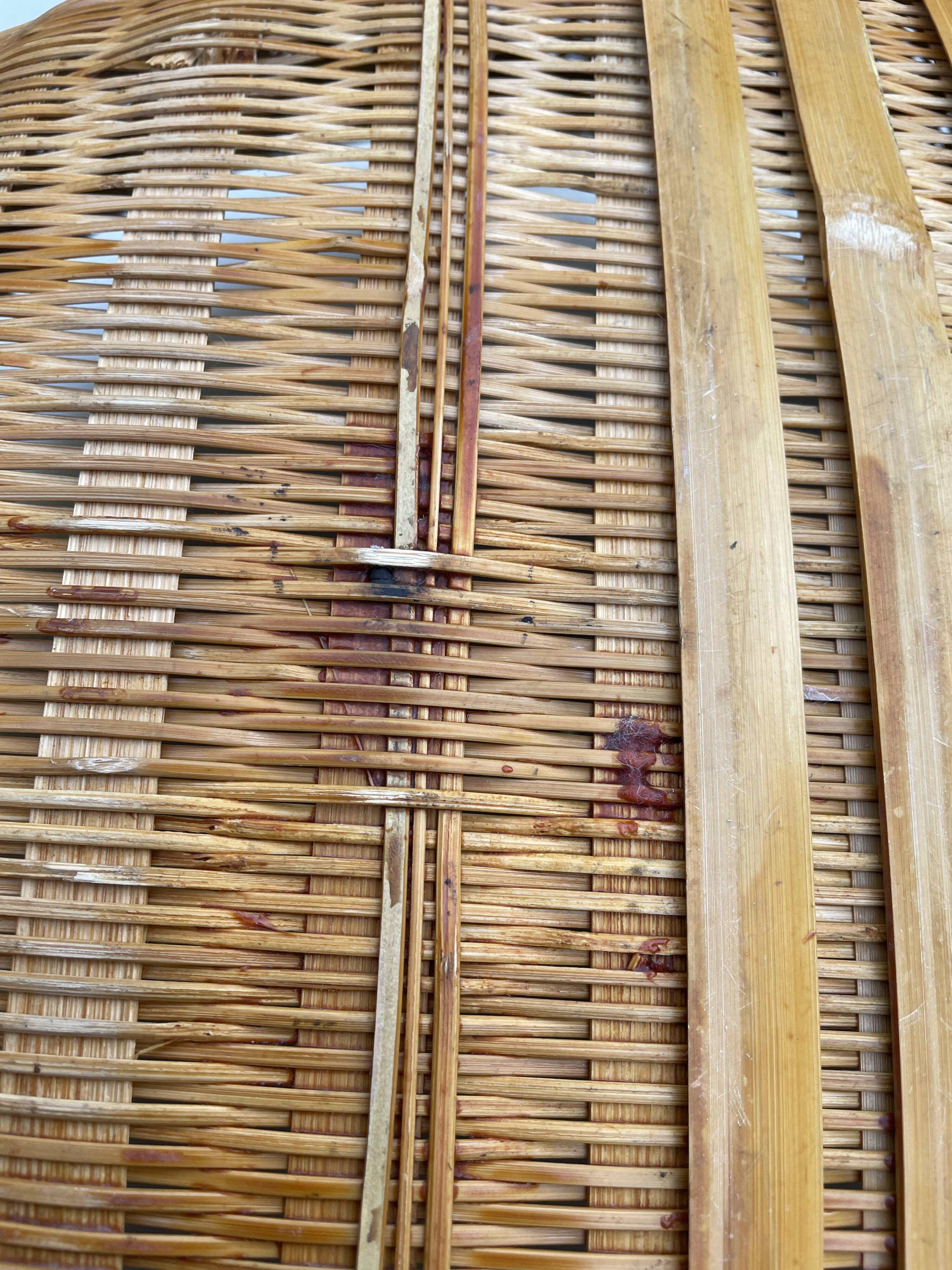 Round Basket made of Asian bamboo