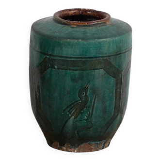 Antique vase with calligraphic and floral motifs (circa 1820) #32