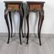 Pair of Louis XV bedside tables with marquetry and gilded bronzes