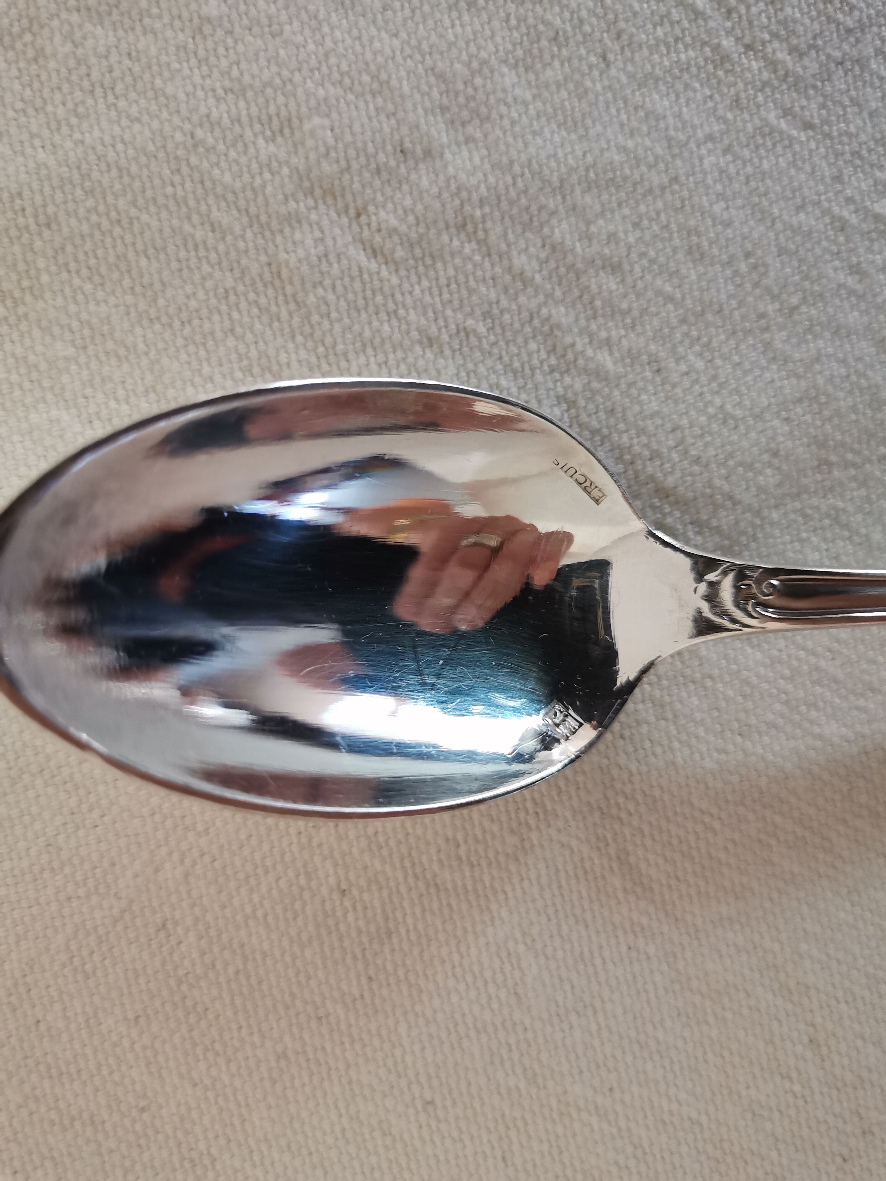 Lot of 12 dessert silver metal spoon