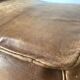 Pouf en cuir vintage carré