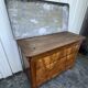 Louis-Philippe commode in burr walnut, Saint-Anne grey marble, mid-century