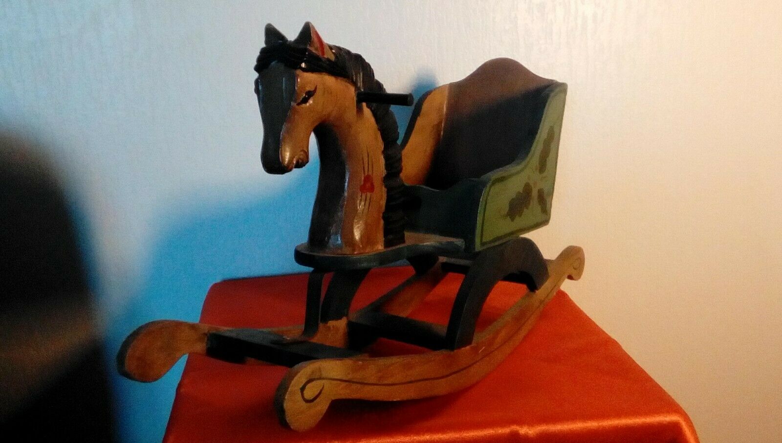 Wooden rocking horse in wood