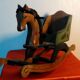 Wooden rocking horse in wood