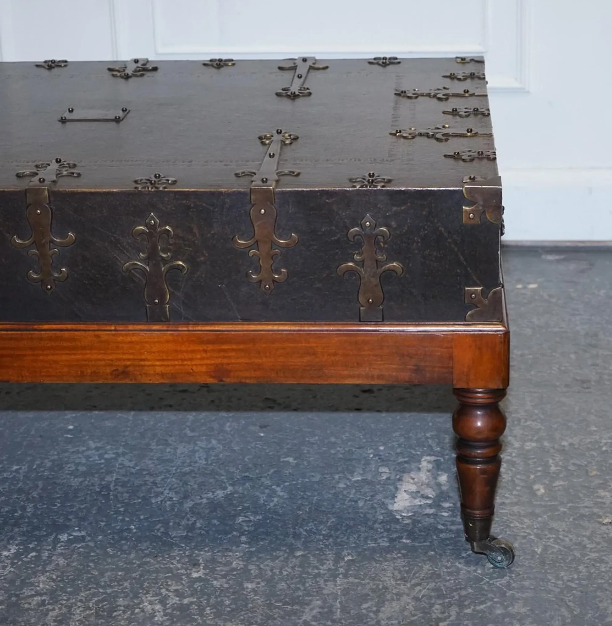 Large Coffee Table with Drawers on Both Sides by Theodore Alexander