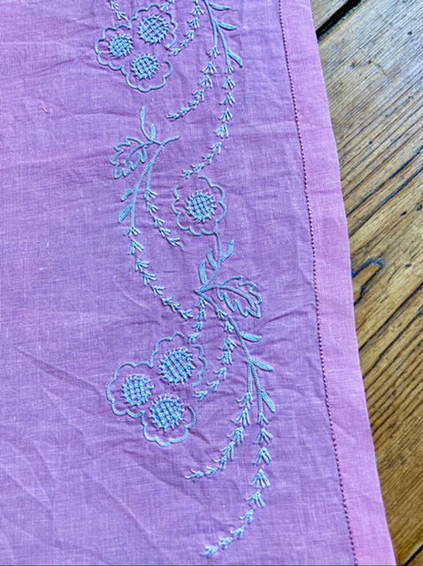 Vintage hand embroidered nape and towels