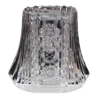 Vase,cut crystal glass,bohemia in the 1960's.
