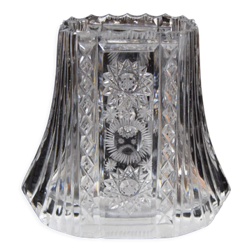 Vase en cristal taillé, bohême dans les années 1960