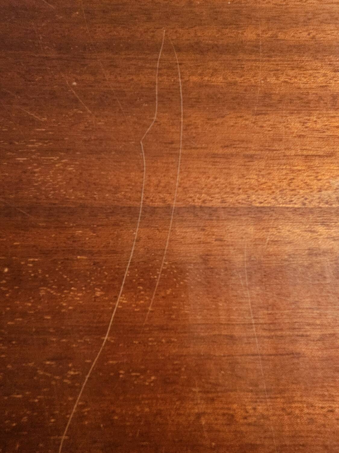 Coiffeuse en formica avec miroir