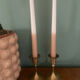 Pair of brass candle holders