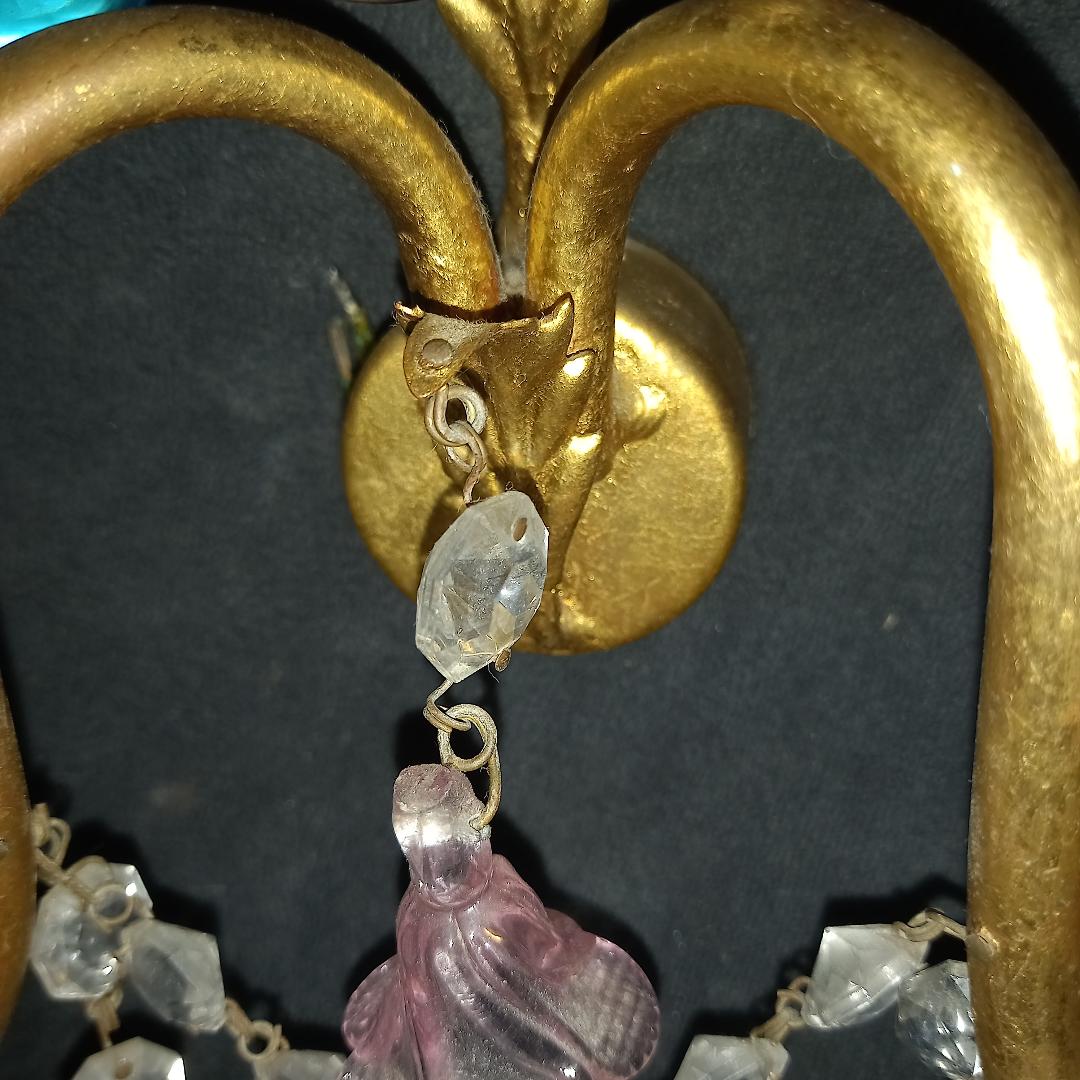 Set wall lamps of murano decor fruit cluster