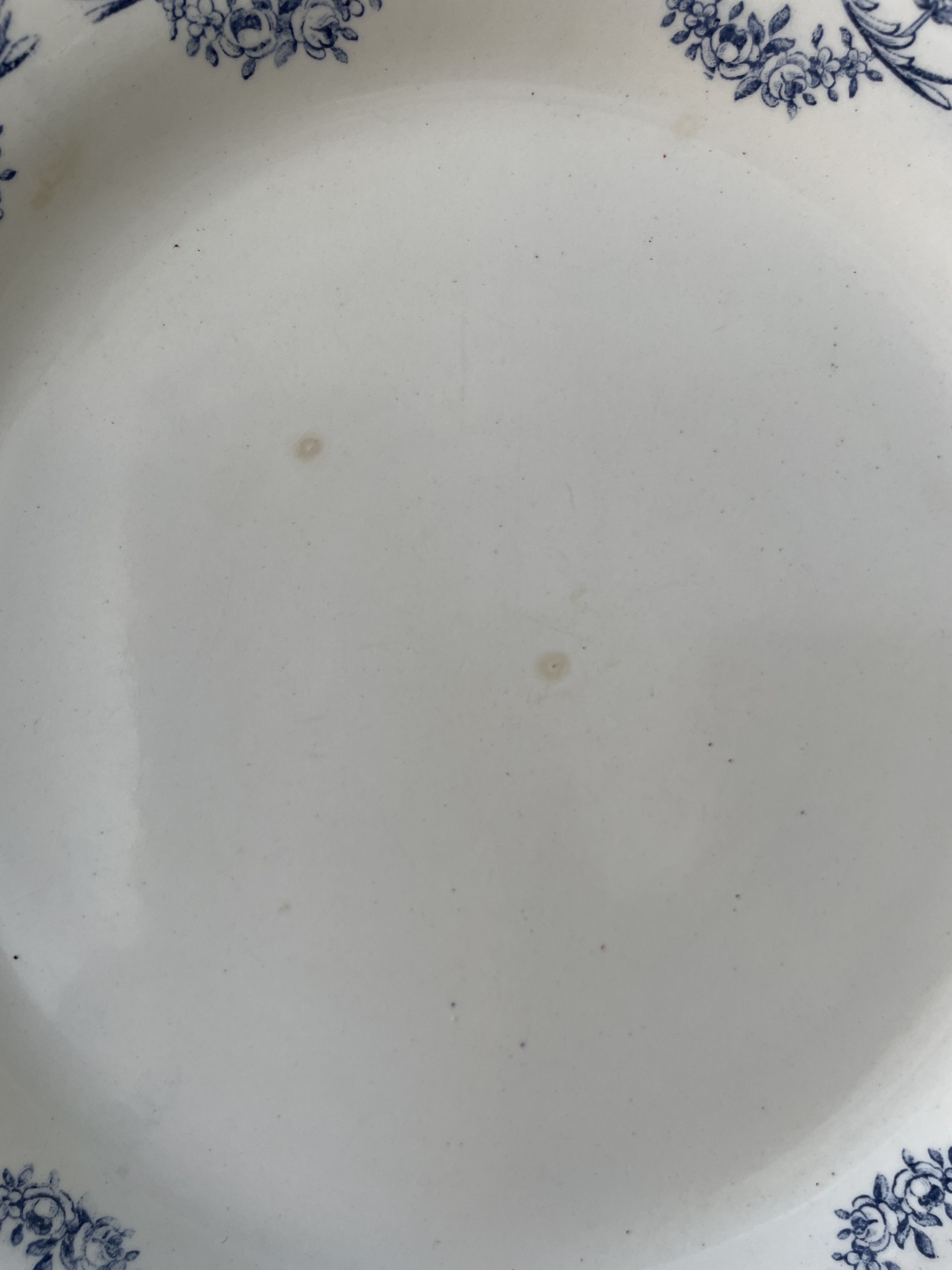 Set of 12 plates Terre de Fer Creil and Montereau, Dubarry service