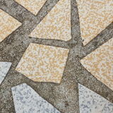 50s garden table in cement and tiles
