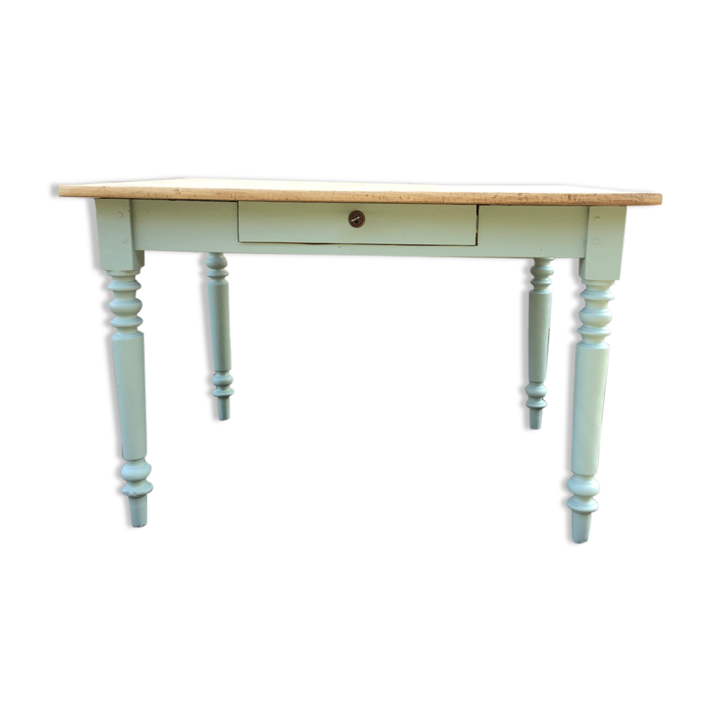 Dining table with painted legs