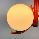 Richard Essig orange chandelier with opaline glasses, 1970