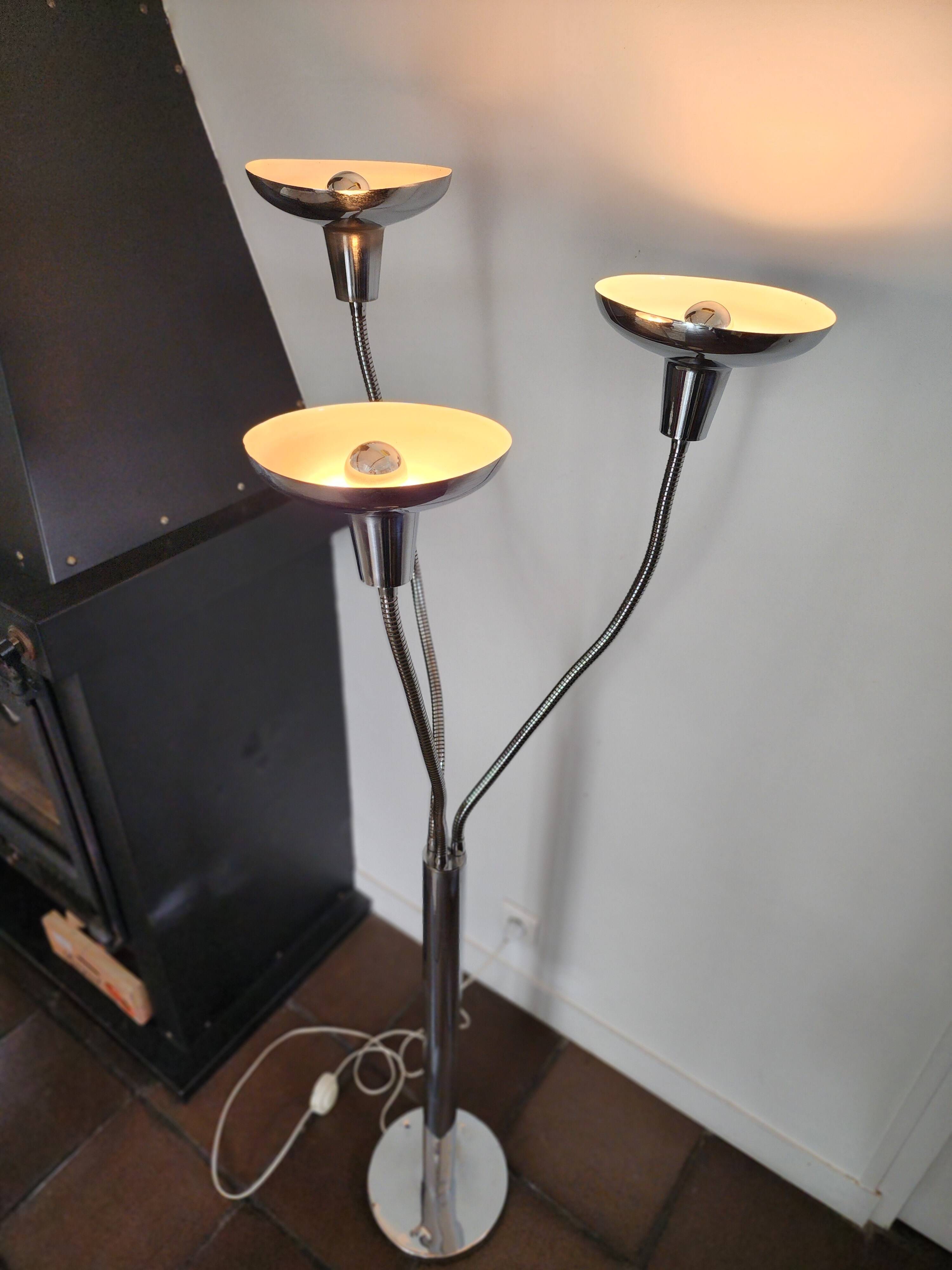 Pair of space age floor lamps