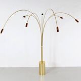 Hollywood Regency brass floor lamp