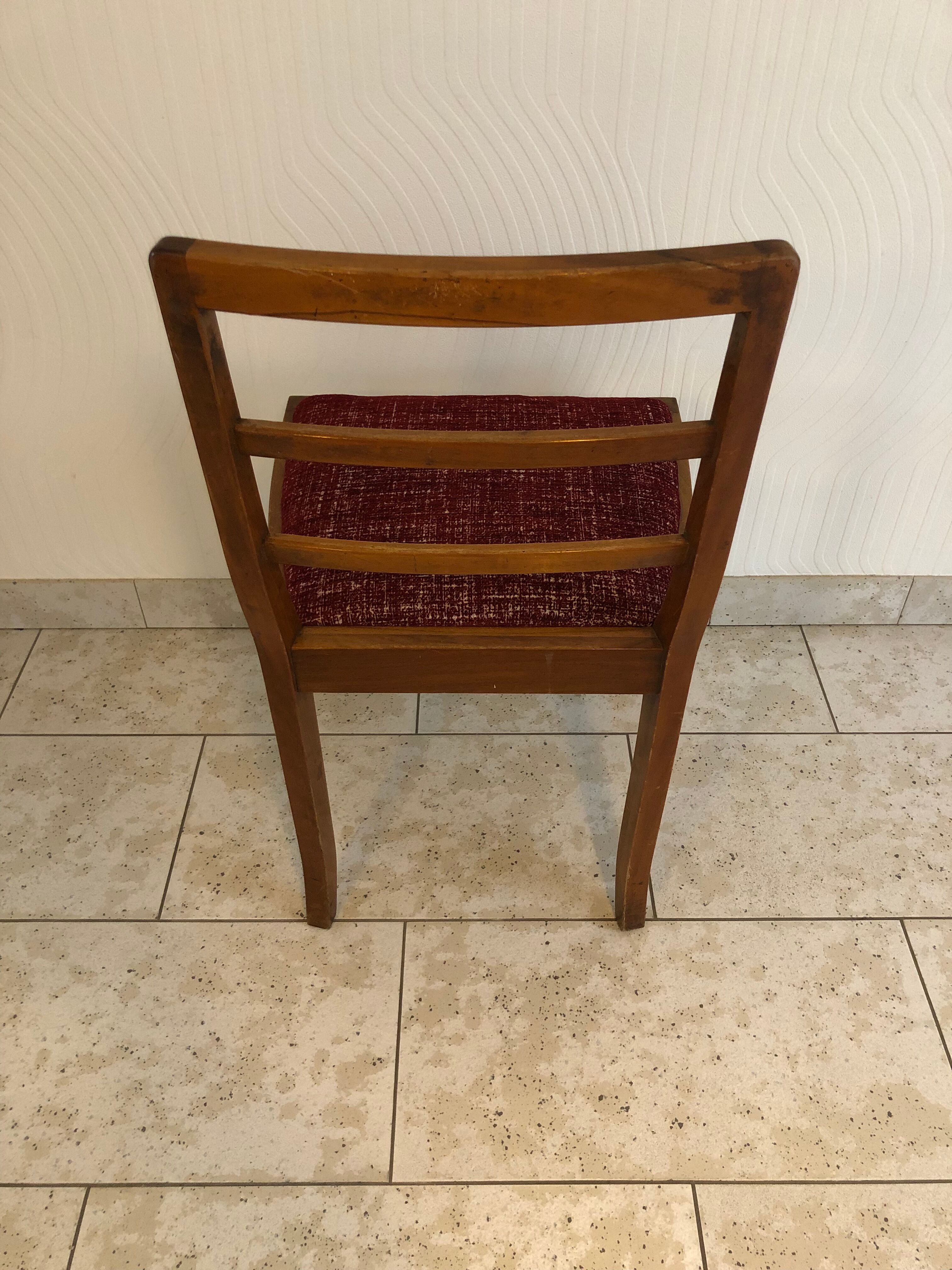 Old dining chair reupholstered