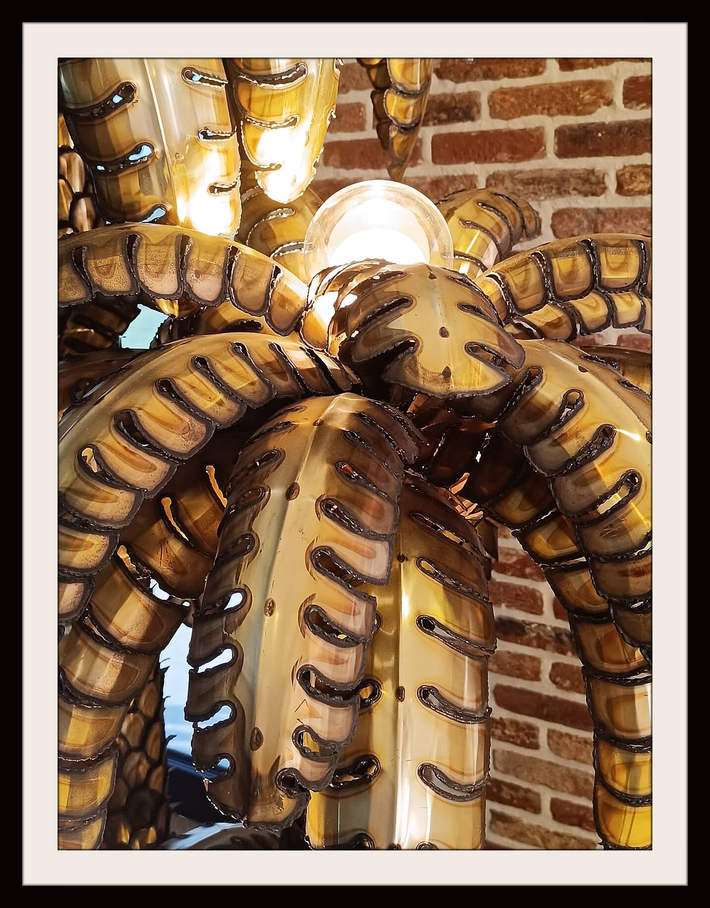 Triple Palmiers floor lamp from Maison Jansen de Paris - Lighting - Brass