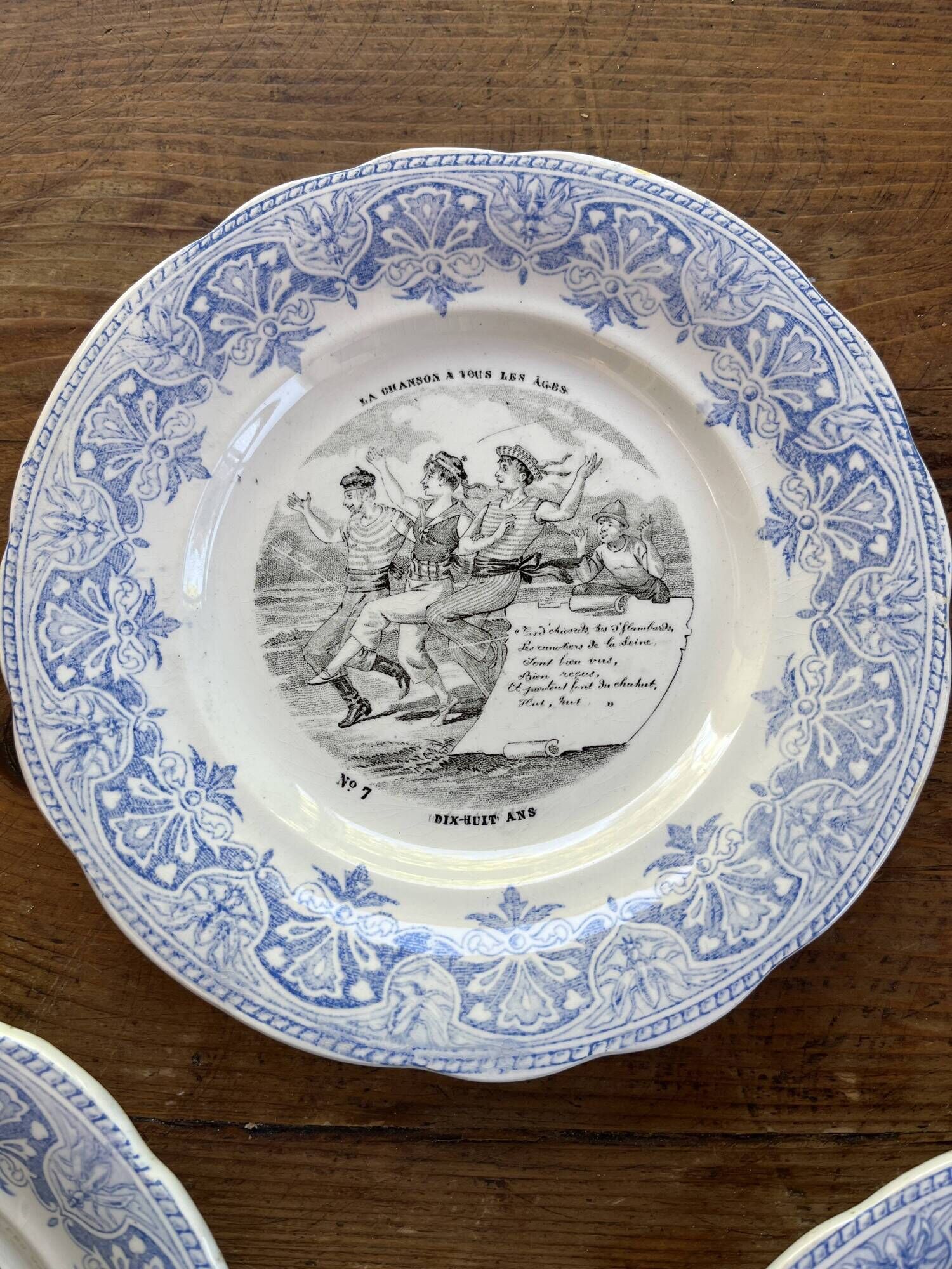 Talking Creil and Montereau set of plates