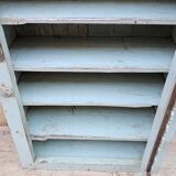 Old Art Deco wall display case in Burmese teak