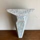 Console murale brutaliste en bois peint 1970