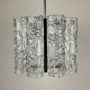 Vintage Ice Murano Chandelier by AV Mazzega, Italy, 1970s