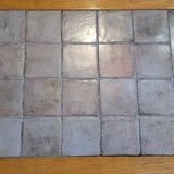 Jacques Blin coffee table in glazed ceramic, oak wood French Riviera 1960 Vintage