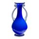 Postmodern handle vase kobalt blue postmodern