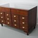 Vintage oak haberdashery cabinet or shop counter, 1950/60