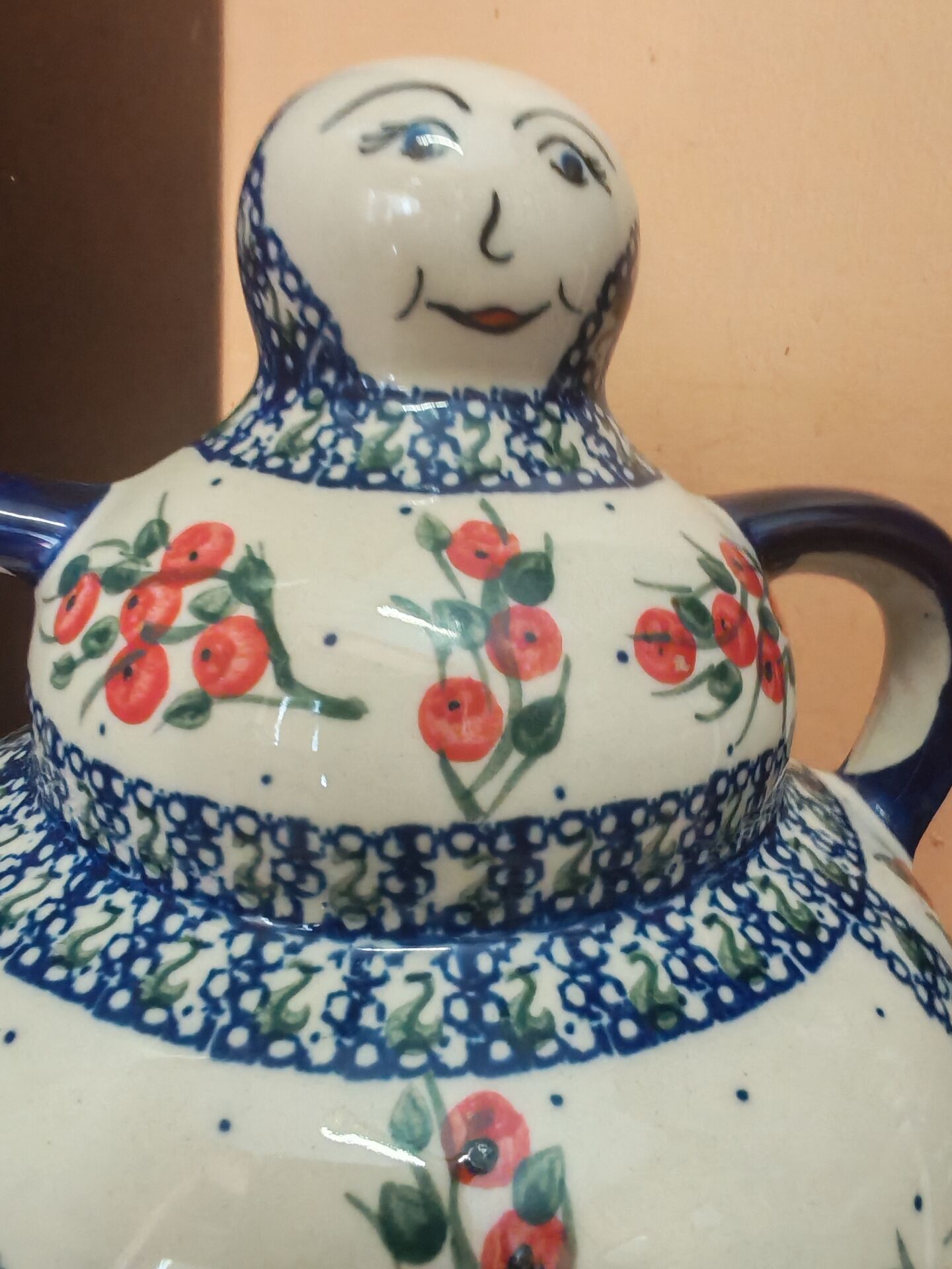 Cloche à fromage grès émaillée Boleslawiec Pologne