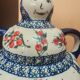 Cloche à fromage grès émaillée Boleslawiec Pologne