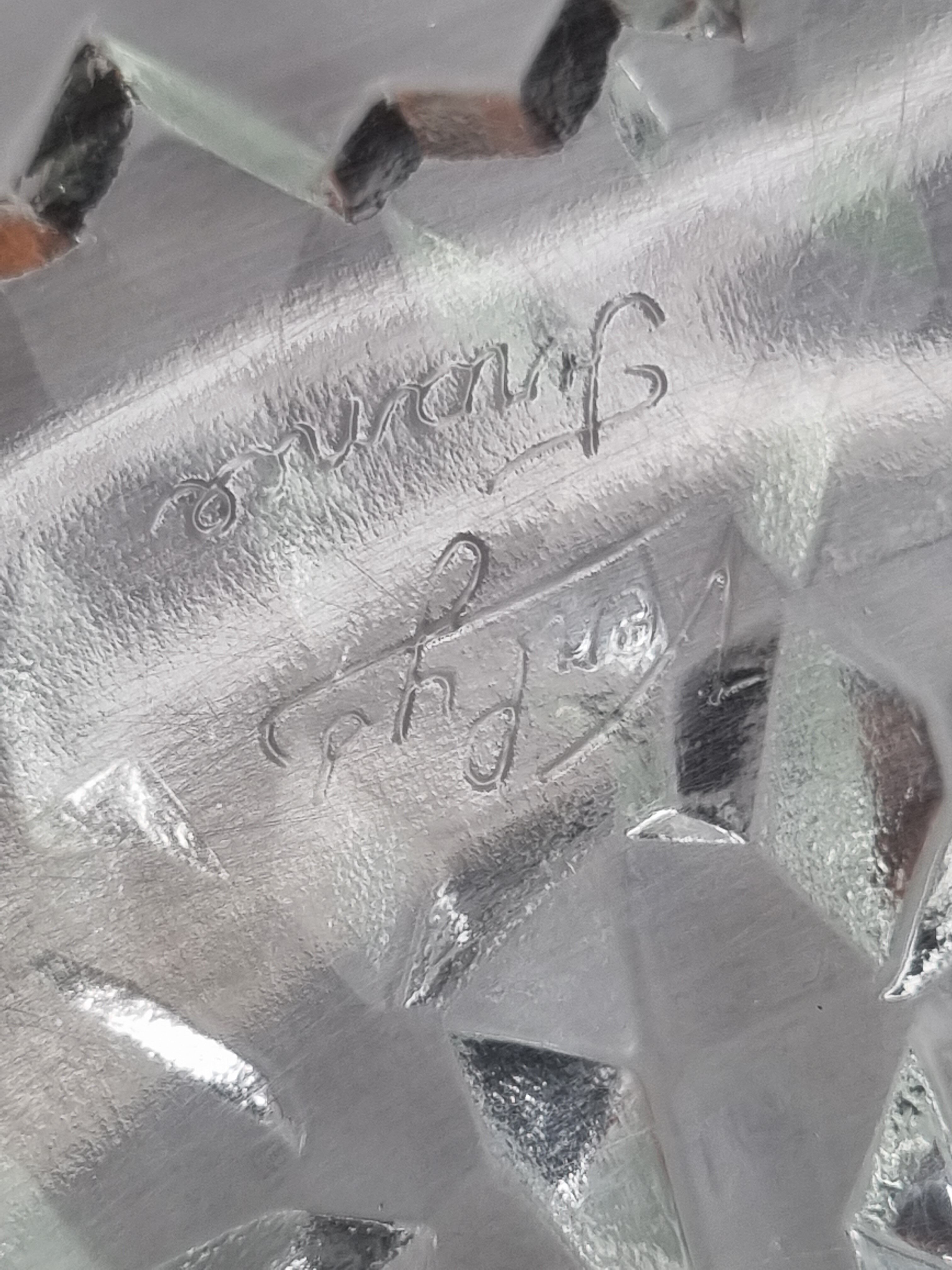 Fruit cup signed verlys france, iceberg décor, 32 cm