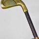 Lamppost club of golf club annees 70 leather wood and brass