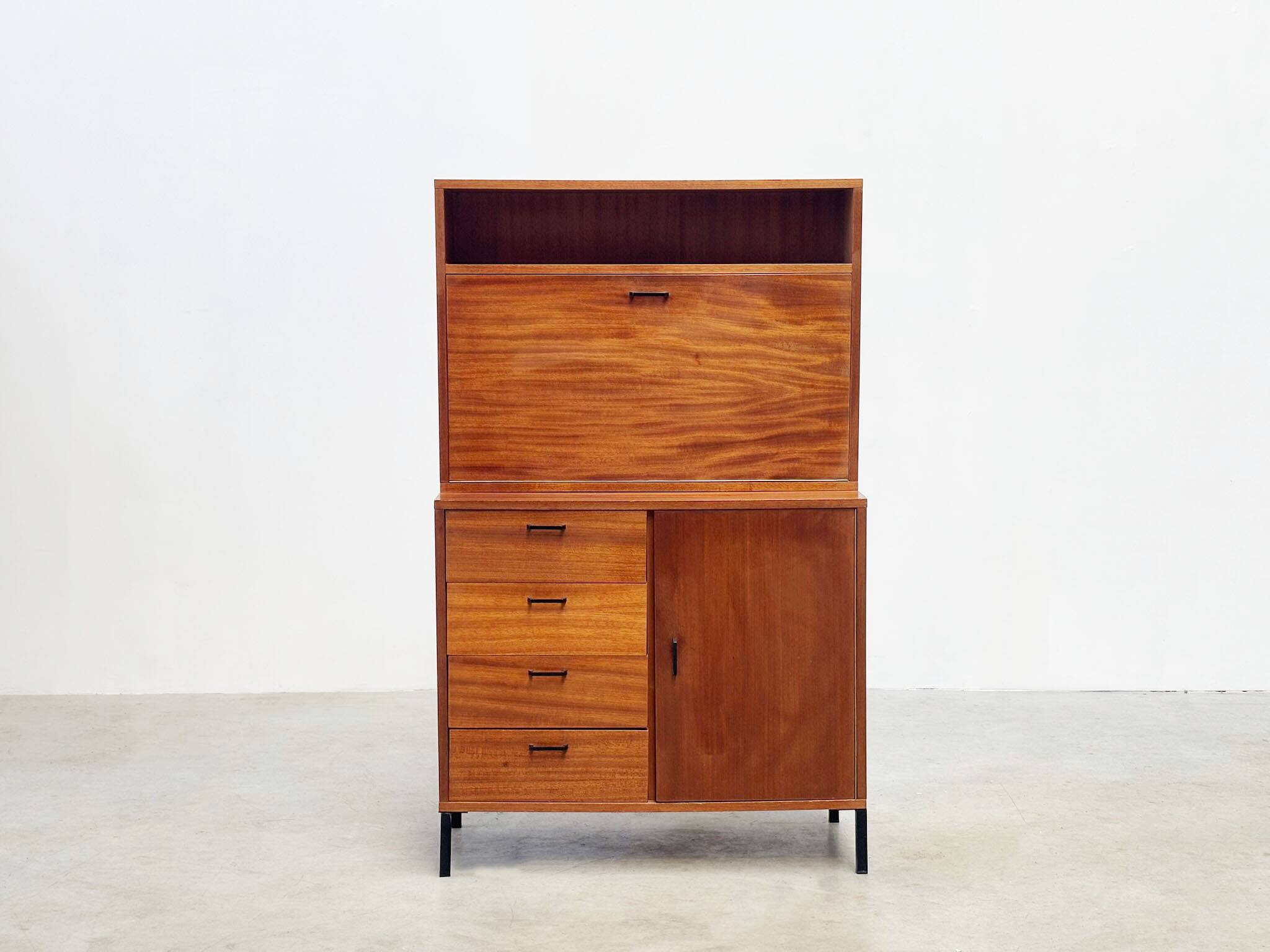 Vintage teak cabinet or secretaire by Simpla Lux