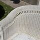 White rattan sofa
