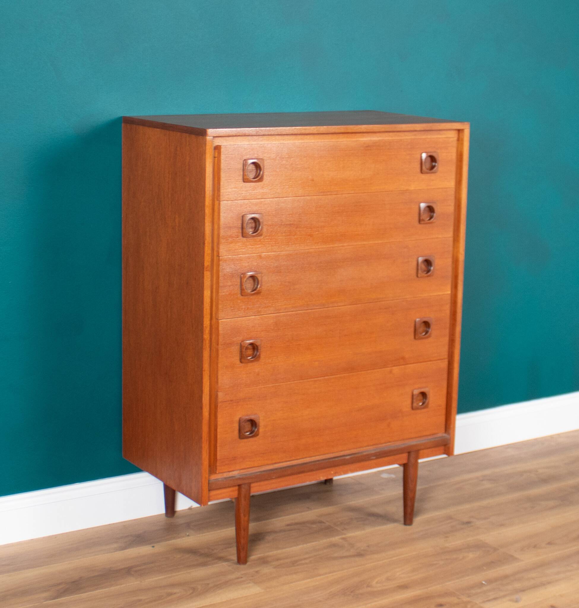 Commode rétro en teck des années 1960 BCM