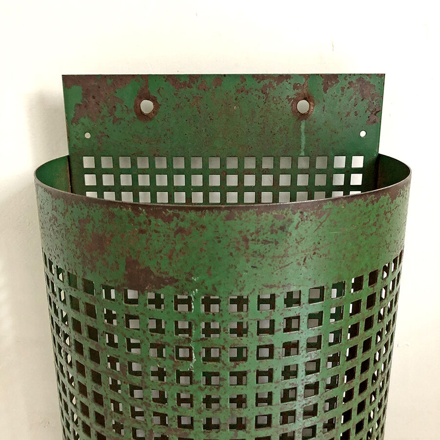 Metal basket of public garden