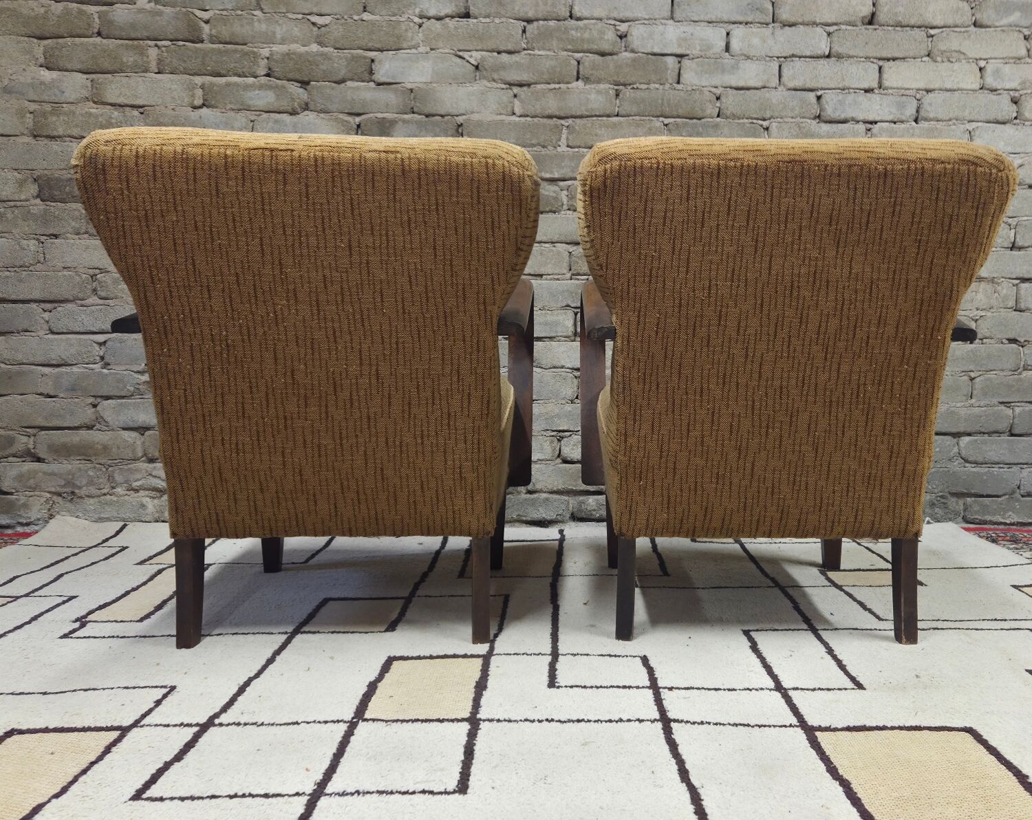 Paire de fauteuils 1960 vintage
