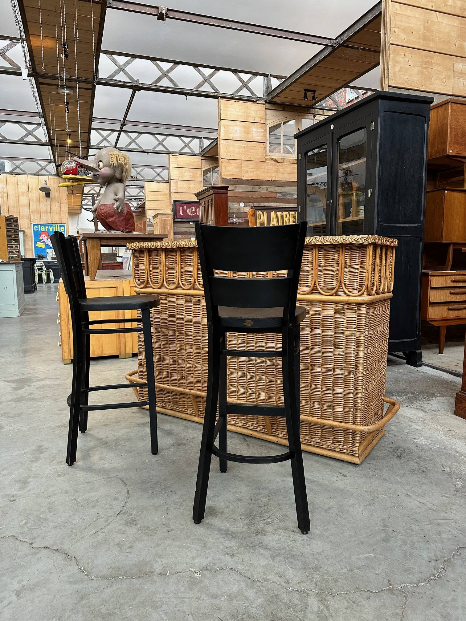 Rattan bar 70s