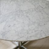 Marble and steel table France, circa 1970